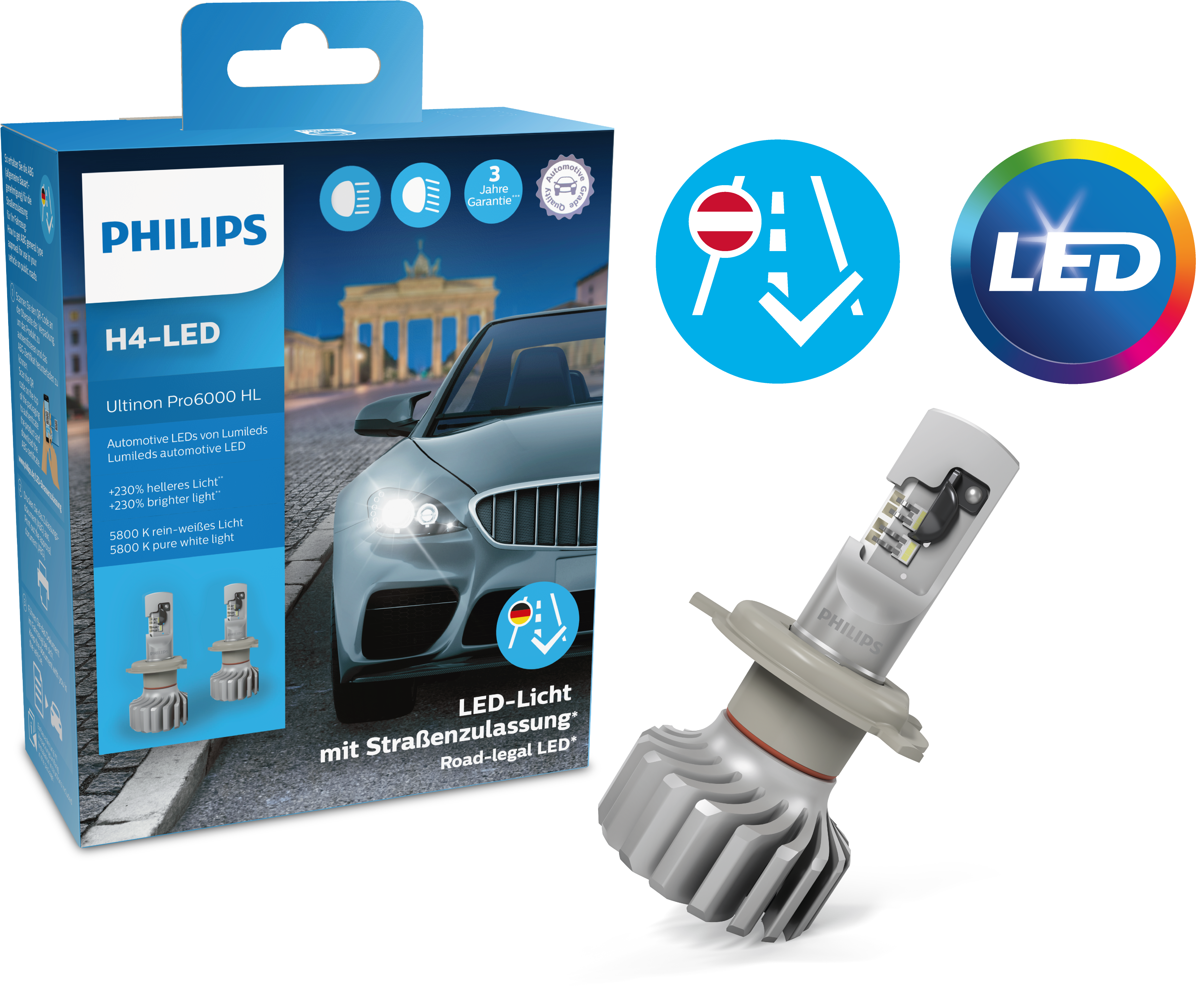 svag Samarbejde dagbog Austrian drivers can enjoy road-legal Philips Ultinon Pro6000 H7 and H4-LED  | Lumileds